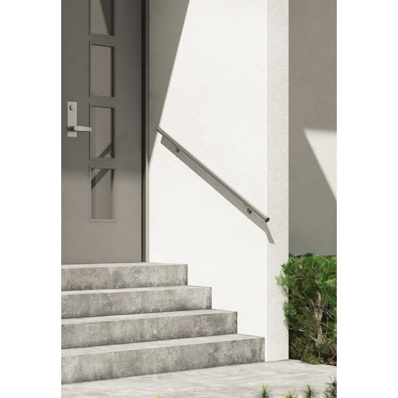 Main courante Harmony en acier inoxydable argenté Ø 40 mm 2 m SOGEM