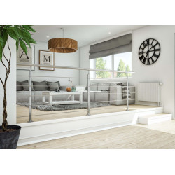 Kit garde-corps à fixation au sol Harmony argent 250 cm SOGEM