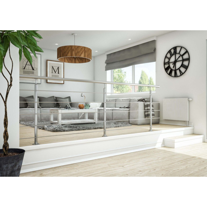 Kit garde-corps à fixation au sol Harmony argent 250 cm SOGEM