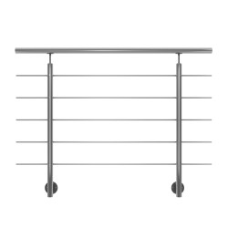Kit garde-corps à fixation latérale Harmony argent 150 cm SOGEM