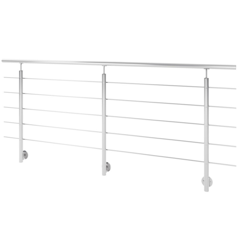 Kit garde-corps à fixation latérale Harmony argent 250 cm SOGEM