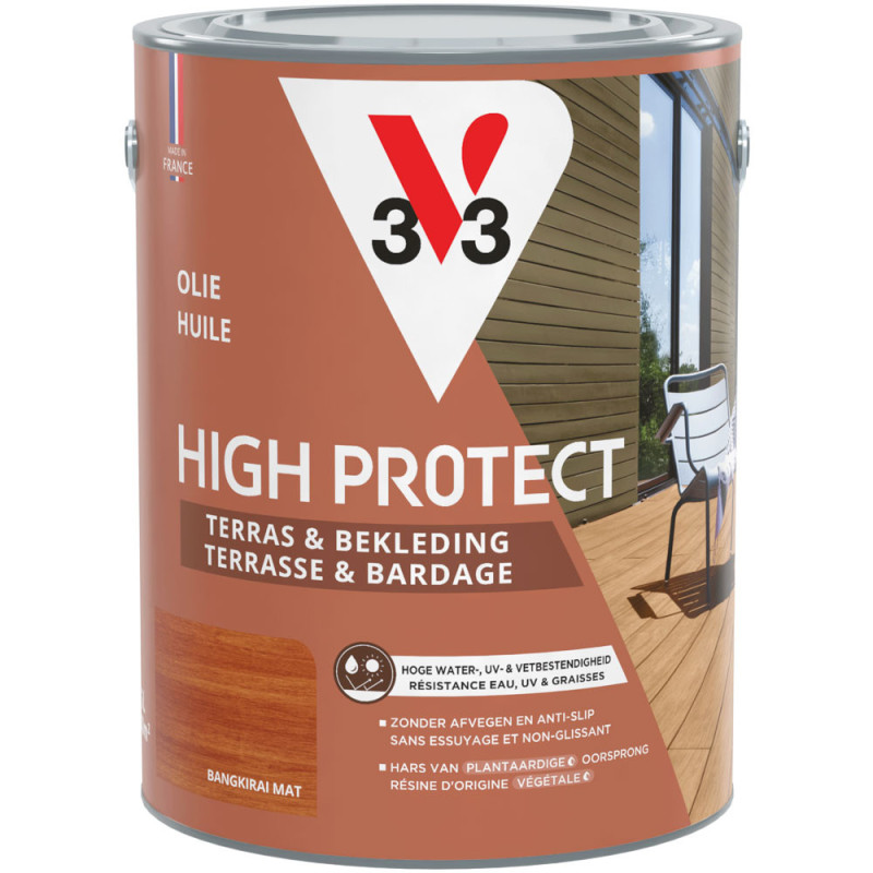Huile pour terrasse Bangkirai Haute Protection V33 5L | V33