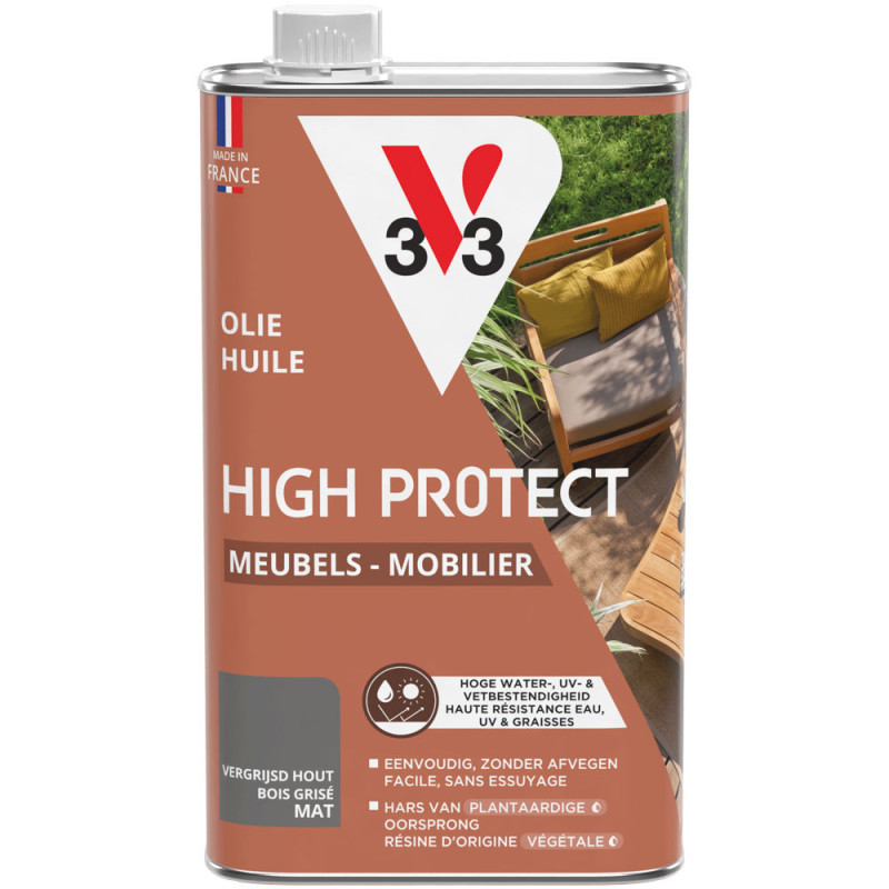 Huile Jardin Haute Protection Bois Grisé 1L | V33