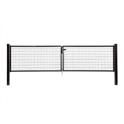 Portillon double Napoli noir 200 x 120 cm GIARDINO