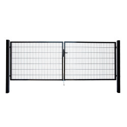 Portillon double Roma/Milano noir 200 x 180 cm GIARDINO