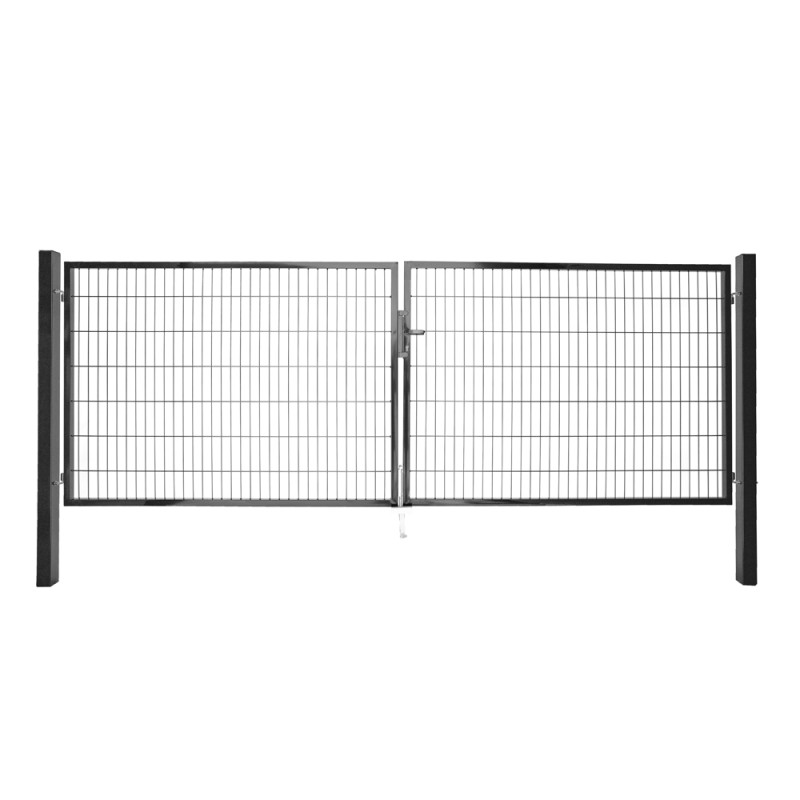 Portillon double Roma/Milano anthracite 200 x 100 cm GIARDINO