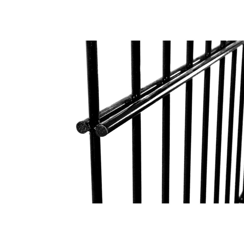 Panneau de treillis double renfort Roma noir 220 x 123 cm GIARDINO