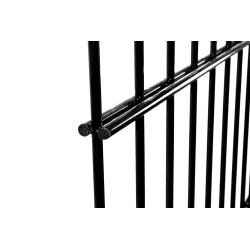 Panneau de treillis double renfort Roma noir 220 x 143 cm GIARDINO