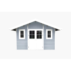 Abri de jardin en bois composite Lucca toit double pente 3 x 4 m GIARDINO