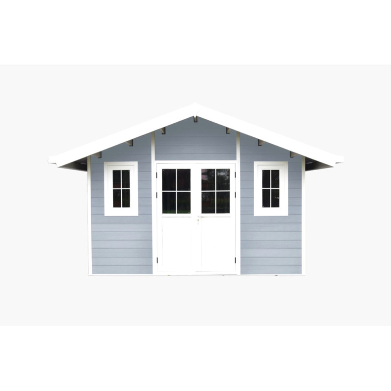 Abri de jardin en bois composite Lucca toit double pente 3 x 4 m GIARDINO