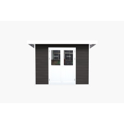 Abri de jardin en bois composite Lucca toit incliné 3 x 3 m GIARDINO