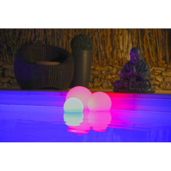 Boule LED lumineuse solaire flottante MultiBright Ø 25 cm UBBINK
