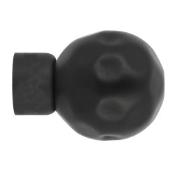 Embout de fermeture pour tringle en métal Boule noir mat Ø 28 mm MOBOIS