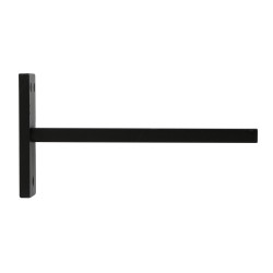 Support de tringle plat en métal noir mat Ø 28 mm x 12 cm MOBOIS