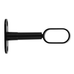 Support pour barre de dressing ovale à oeil extensible noir mat 6