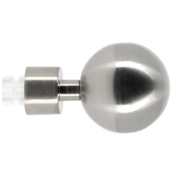 Embout de fermeture pour tringle en métal Horizon Easy Fix Boule chrome Ø 20 mm 2 pièces MOBOIS
