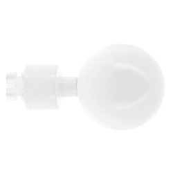 Embout de fermeture pour tringle en métal Horizon Easy Fix Boule blanc brillant Ø 20 mm 2 pièces MOBOIS