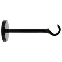 Support de tringle ouvert en métal Horizon Easy Fix noir brillant @ 20 mm x 12 cm 2 pièces MOBOIS