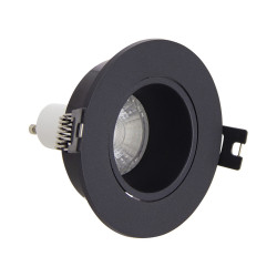 Spot encastrable LED noir GU10 blanc chaud IP20 345 lm 5 W