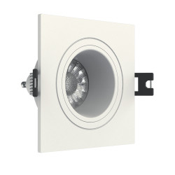 Spot encastrable LED carré blanc GU10 blanc chaud IP20 345 lm 5 W 3 pièces