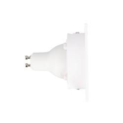 Spot encastrable LED carré blanc GU10 blanc chaud IP20 345 lm 5 W 3 pièces
