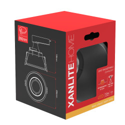 Spot encastrable LED noir GU10 blanc chaud IP20 320 lm 5 W