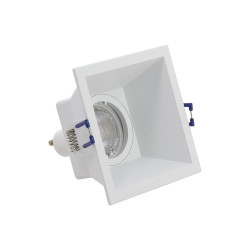 Spot encastrable LED carré blanc GU10 blanc chaud IP20 345 lm 5 W