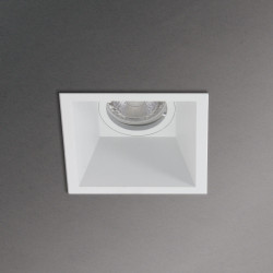 Spot encastrable LED carré blanc GU10 blanc chaud IP20 345 lm 5 W