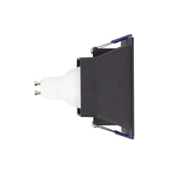 Spot encastrable LED carré noir GU10 blanc chaud IP20 345 lm 5 W