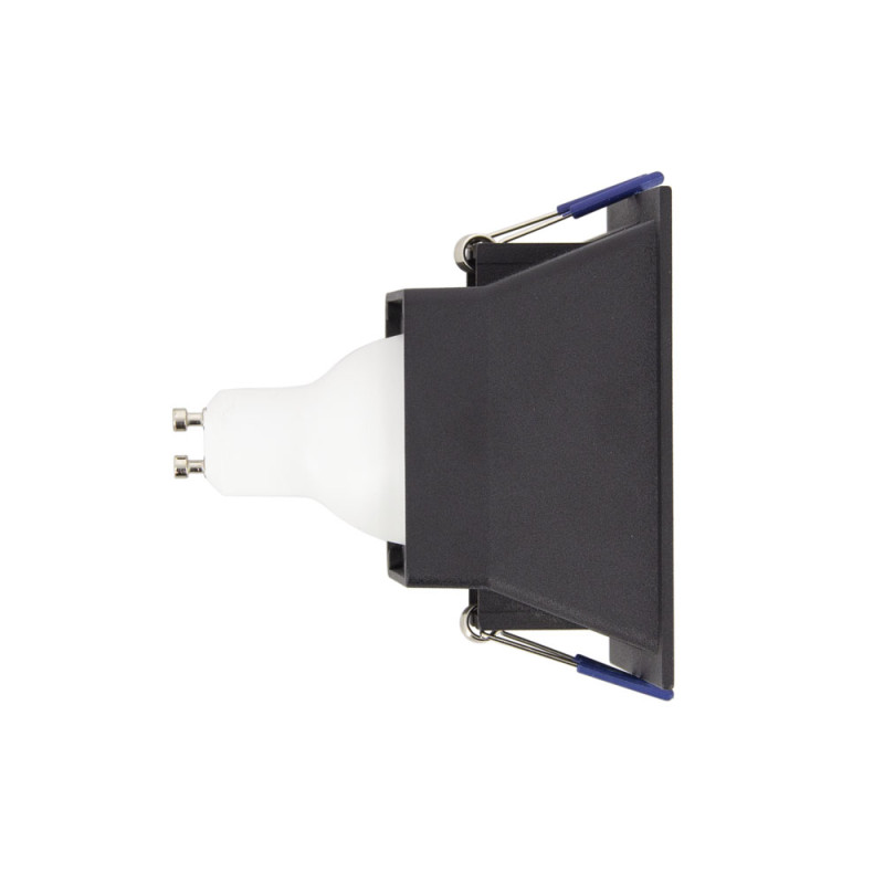 Spot encastrable LED carré noir GU10 blanc chaud IP20 345 lm 5 W
