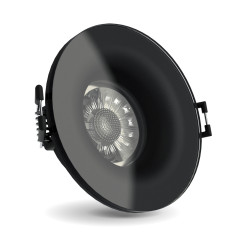 Spot encastrable LED aluminium noir GU10 blanc neutre IP44 345 lm 5 W