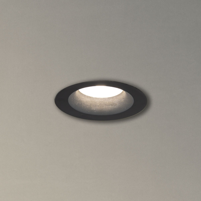 Spot encastrable LED aluminium noir GU10 blanc neutre IP44 345 lm 5 W