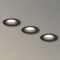 Spot encastrable LED aluminium noir GU10 blanc neutre IP44 345 lm 5 W 3 pièces