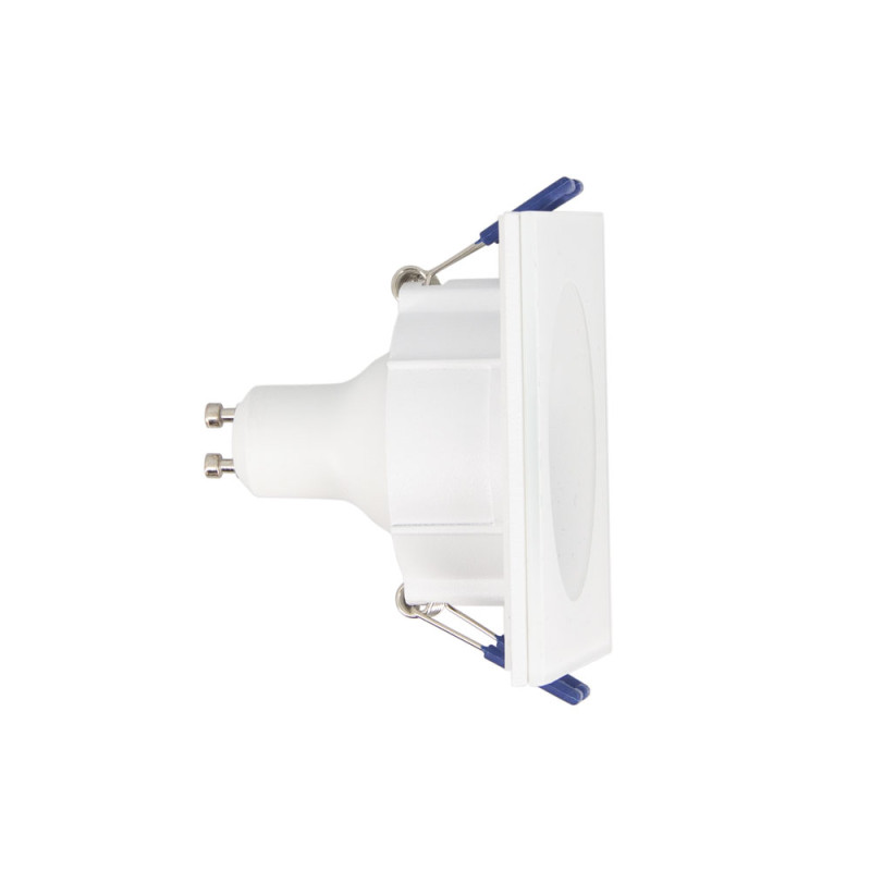 Spot encastrable LED carré aluminium blanc GU10 blanc neutre IP44 345 lm 5 W 3 pièces