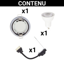 Spot encastrable LED aluminium blanc GU10 blanc neutre IP65 345 lm 5 W