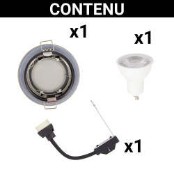 Spot encastrable LED acier inoxydable GU10 blanc neutre IP65 345 lm 5W