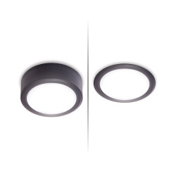 Spot encastrable LED Downlight noir blanc dimmable IP44 800 lm 8 W