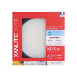 Spot encastrable LED Downlight noir blanc dimmable IP44 800 lm 8 W