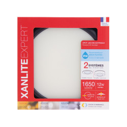 Spot encastrable LED Downlight noir blanc dimmable IP44 1650 lm 10 W