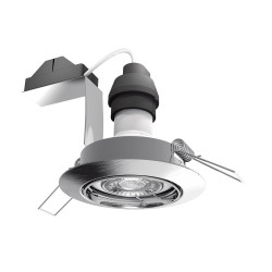 Spot encastrable LED acier brossé GU10 blanc chaud IP20 345 lm 5 W 5 pièces