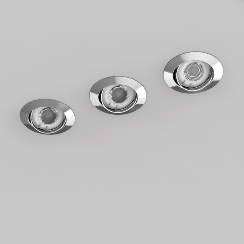 Spot encastrable LED acier brossé GU10 blanc neutre IP20 345 lm 4 W 5 pièces