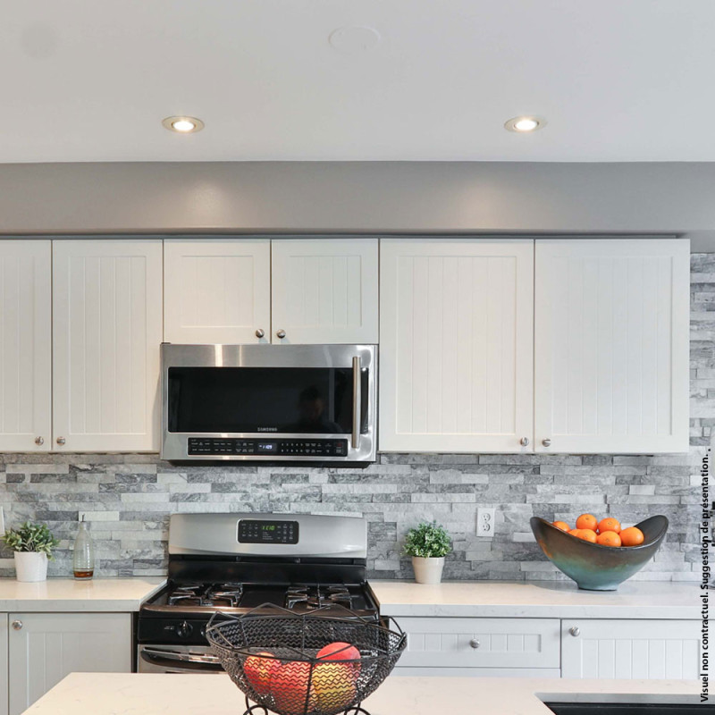 Spot encastrable LED acier brossé GU10 blanc neutre IP20 345 lm 4 W 5 pièces