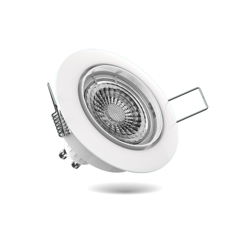 Spot encastrable LED blanc GU10 blanc chaud IP20 345 lm 5 W 5 pièces
