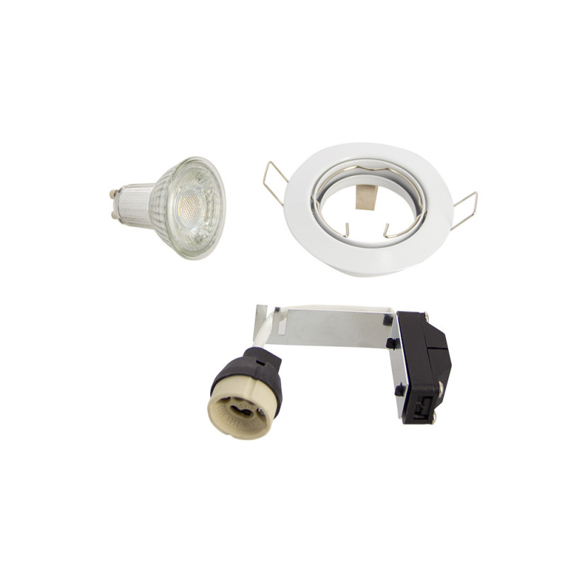 Spot encastrable LED blanc GU10 blanc chaud IP20 345 lm 5 W 5 pièces