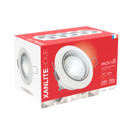 Spot encastrable LED blanc GU10 blanc neutre IP20 345 lm 5 W 5 pièces