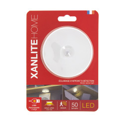 Lampe d'appoint LED sur batterie avec détecteur de mouvement blanc chaud 50 lm 3 W XANLITE