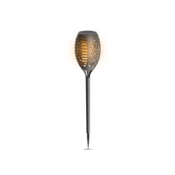 Poteau LED solaire avec effet flamme 1 W 4 pièces XANLITE