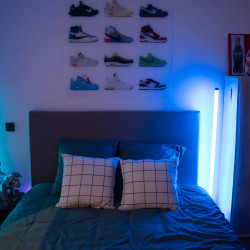 Lampadaire LED RGB avec synchronisation musicale 130 cm 5 V XANLITE