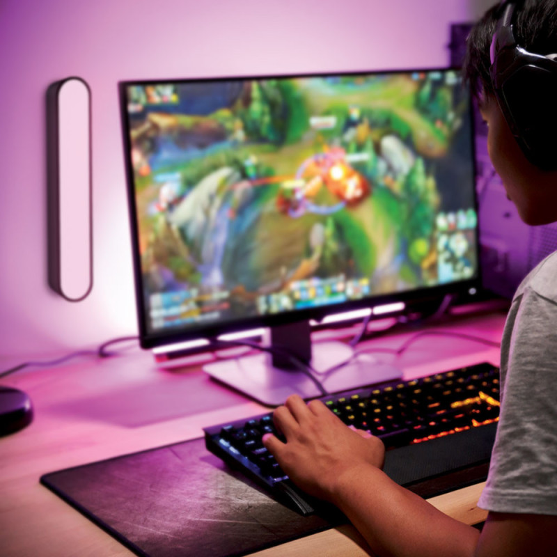 Lampe de table LED RGB avec synchronisation musicale 26 cm 5 V XANLITE