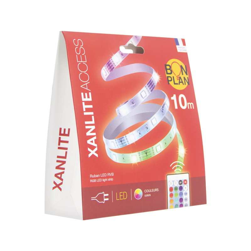 Ruban LED RGB IP20 10 m 23 W XANLITE